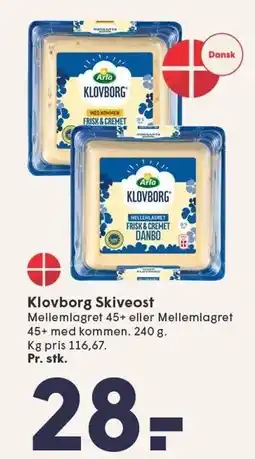 SPAR Klovborg Skiveost tilbud