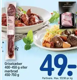 REMA 1000 Grisekæber 400-450 g eller mørbrad 450-750 g tilbud