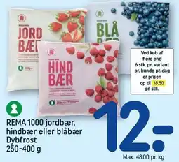 REMA 1000 REMA 1000 jordbær, hindbær eller blåbær tilbud