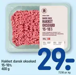 REMA 1000 Hakket dansk oksekød 15-18% tilbud