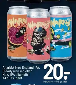 REMA 1000 Anarkist New England IPA, Bloody weissen eller Hazy IPA alkoholfri tilbud