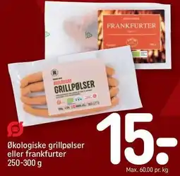 REMA 1000 Økologiske grillpølser eller frankfurter tilbud