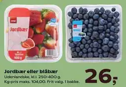 Kvickly COOP Jordbær eller blåbær tilbud