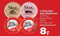 Kvickly Luftig skyr eller Risifrutti tilbud