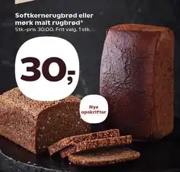 Kvickly Softkernerugbrød eller mørk malt rugbrød tilbud