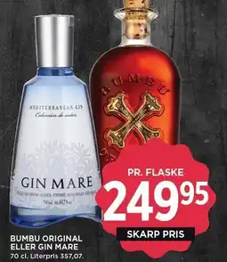 MENY BUMBU ORIGINAL ELLER GIN MARE tilbud