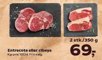 Kvickly Entrecote eller ribeye tilbud