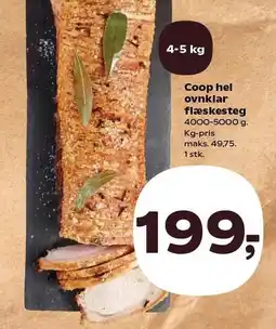 Kvickly Coop hel ovnklar flæskesteg tilbud