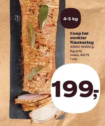 Kvickly Coop hel ovnklar flæskesteg tilbud