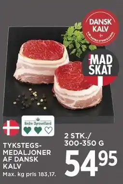 MENY TYKSTEGSMEDALJONER AF DANSK KALV tilbud