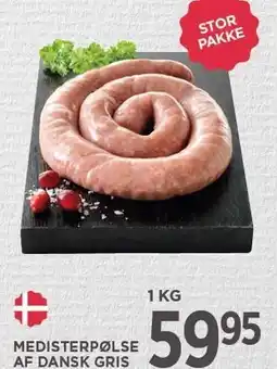 MENY MEDISTERPØLSE AF DANSK GRIS tilbud