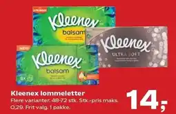 Kvickly Kleenex lommeletter tilbud