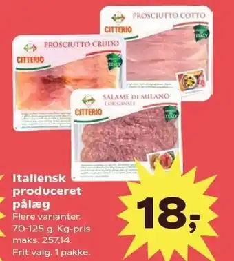 Kvickly CITTERIO Italiensk produceret pålæg tilbud