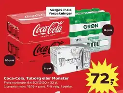 Kvickly Coca-Cola, Tuborg eller Monster tilbud