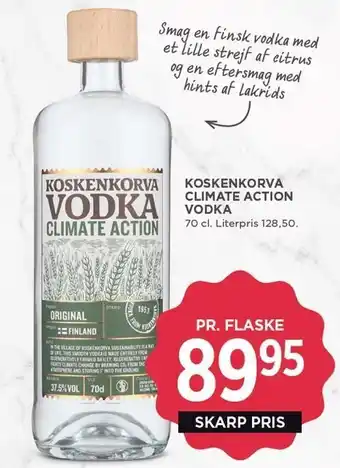 MENY KOSKENKORVA CLIMATE ACTION VODKA 70 cl tilbud