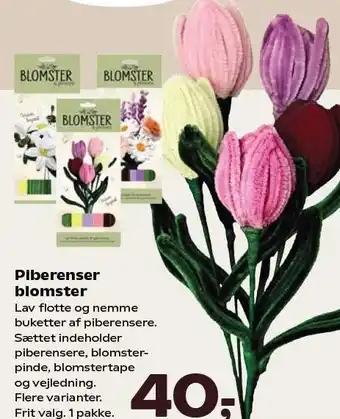 Kvickly Piberenser blomster tilbud