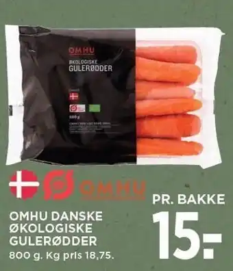 MENY OMHU DANSKE ØKOLOGISKE GULERØDDER tilbud