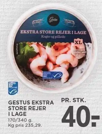 MENY GESTUS EKSTRA STORE REJER I LAGE tilbud