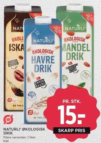 MENY NATURLI' ØKOLOGISK DRIK tilbud