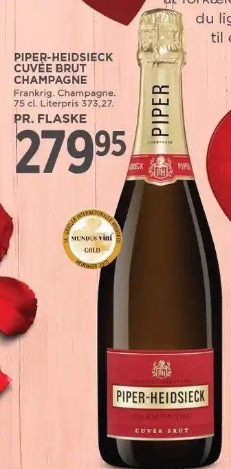 MENY PIPER-HEIDSIECK CUVÉE BURT CHAMPAGNE 75 cl tilbud