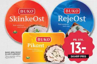 MENY BUKO SMELTEOST ELLER FLØDEOST tilbud