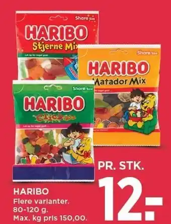 MENY HARIBO 80-120 g tilbud