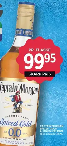 MENY CAPTAIN MORGAN SPICED GOLD ALKOHOLFRI ØL 70 cl tilbud