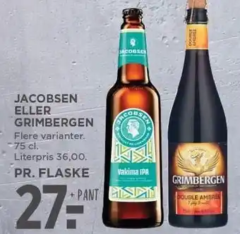 MENY Jacobsen eller Grimbergen 75 cl tilbud