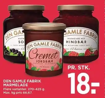 MENY DEN GAMLE FABRIK MARMELADE 270-425 g tilbud