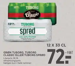 MENY GRØN TUBORG, TUBORG CLASSIC ELLER TUBORG SPRØD tilbud