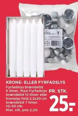 MENY KRONE - ELLER FYRFADSLYS tilbud