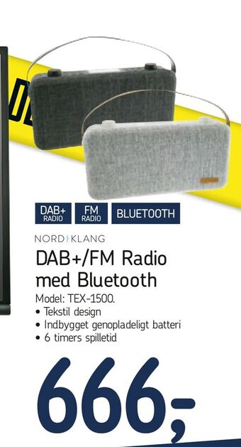 Føtex DAB+/FM Radio med Bluetooth tilbud