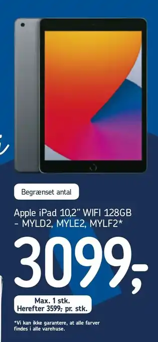 Føtex Apple iPad 10,2" WIFI 128GB tilbud