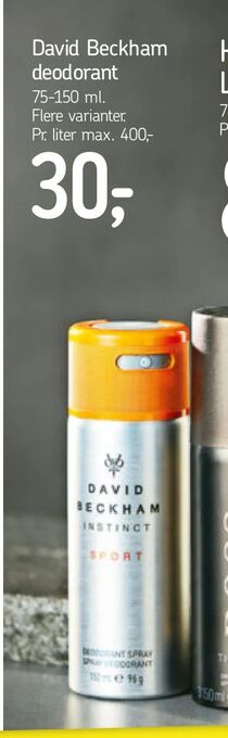 Føtex David Beckham deodorant tilbud