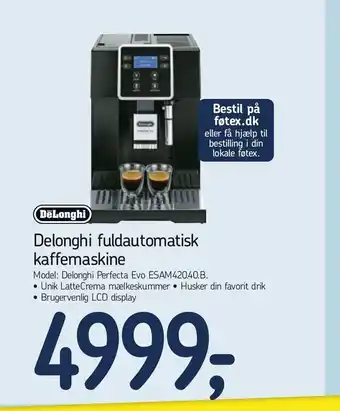 Føtex Delonghi fuldautomatisk kaffemaskine tilbud