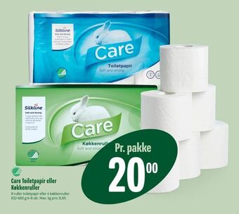 Min Købmand Care Toiletpapir eller Køkkenruller tilbud