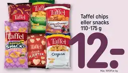 REMA 1000 Taffel chips eller snacks 110-175 g tilbud