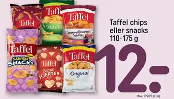 REMA 1000 Taffel chips eller snacks 110-175 g tilbud