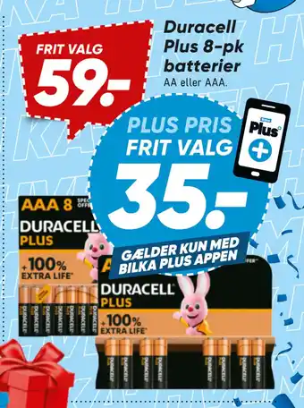 Bilka Duracell Plus 8-pk batterier tilbud