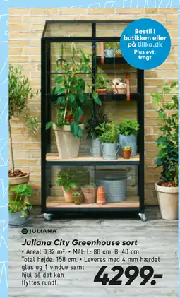 Bilka Juliana City Greenhouse sort tilbud