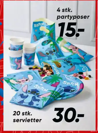 Bilka 20 stk. servietter tilbud