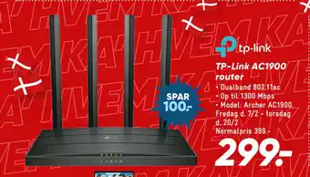 Bilka TP-Link AC1900 router tilbud