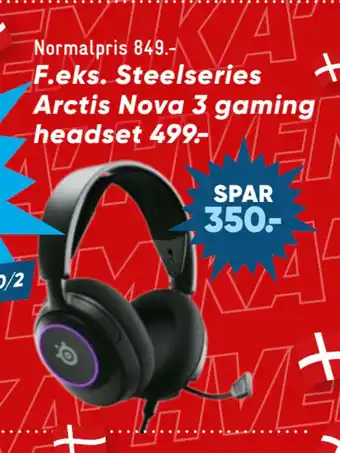 Bilka Steelseries Arctis Nova 3 gaming headset tilbud