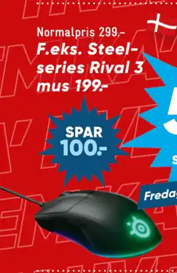 Bilka Steelseries Rival 3 mus tilbud