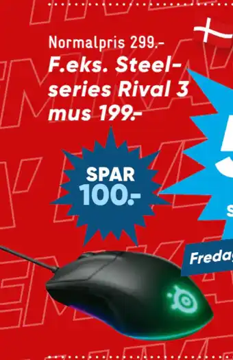 Bilka Steelseries Rival 3 mus tilbud