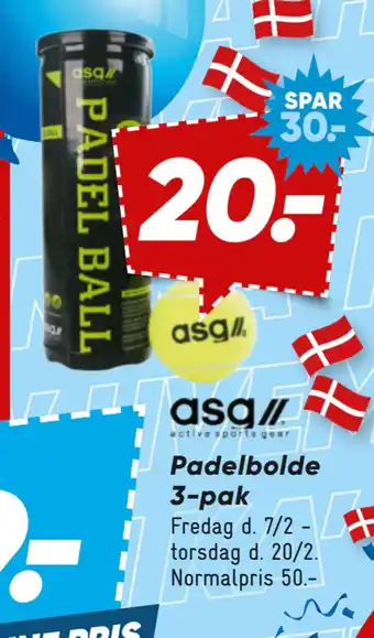 Bilka Padelbolde 3-pak tilbud