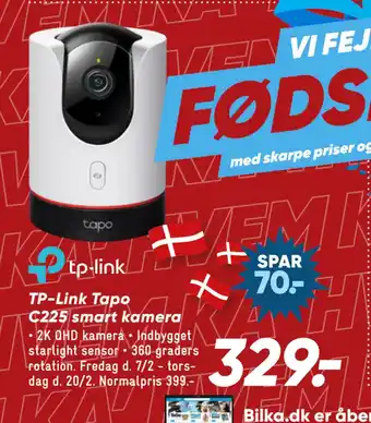 Bilka TP-Link Tapo C225 smart kamera tilbud