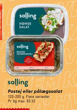 Bilka Postej eller pålægssalat tilbud