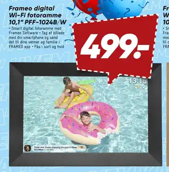 Bilka Frameo digital Wi-Fi fotoramme 10,1” PFF-1024B/W tilbud