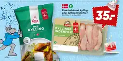 Bilka Rose hel dansk kylling eller kyllingeinderfilet tilbud